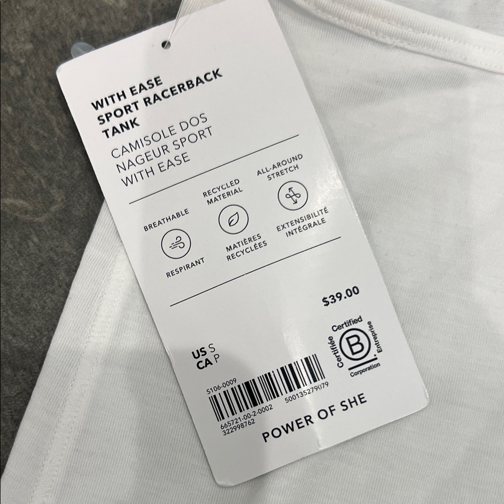 Athleta White Racerback Training Tank - Picture 3 of 4